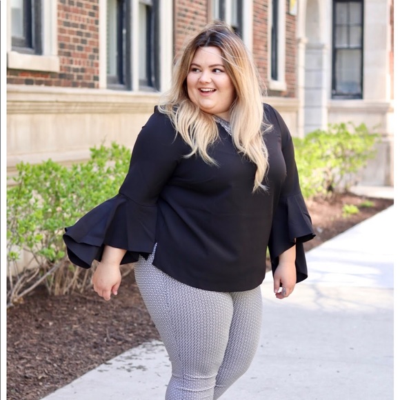 Eloquii Tops - {NWT} Eloquii Flare Sleeve Blouse